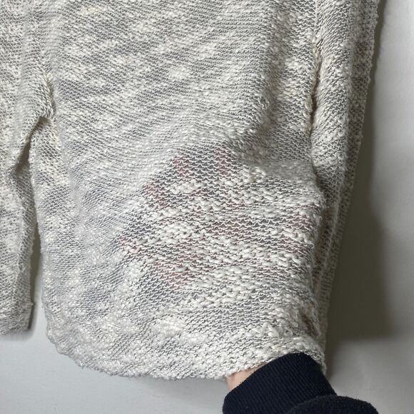 Ace Delivery Off White Cream Gray Marled Light Weight Boucle Sweater Size XS - Picture 6 of 11